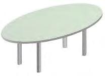 MELANIE Meeting Table - Barrel or Rectangular Wood Veneer Top Only Seats