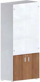 or 4 full doors or 1/3 full door 2/3 enamelled glass doors) Deco Storage