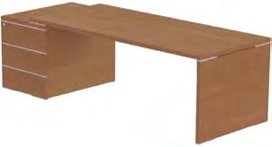 KALA Rectangular Desks With or without modesty panel Supporting 3 drawer pedestal can be placed left or