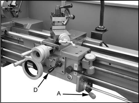9.7 Automatic Feed Operation and Feed Changes 1. Move forward/reverse selector (A, Fig. 25) up or down depending on desired direction. 2. Set the selector handle (B, Fig.
