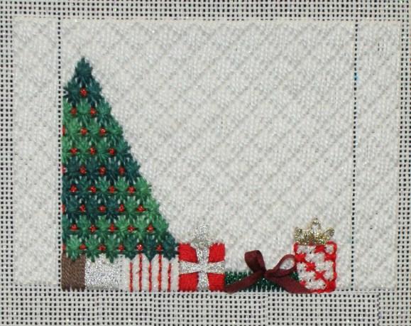 poinsettias. Quantities vary per design so students will select their choice on a first come first serve basis. Stitch guides for each are by Alice Hall. Canvas size 8x10.