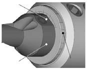 2 Fixing bolt A Fixing bolt B Align the graduated scale on the front face of the Esleeve with the center of the flat of the drill flange.