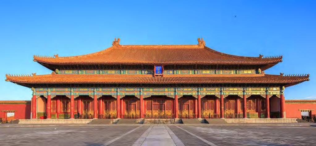 Yingxian Timber Tower - Shanxi The Hall of Supreme Harmony - Beijing The Hall of Supreme Harmony is located within the Forbidden City of Beijing, China.