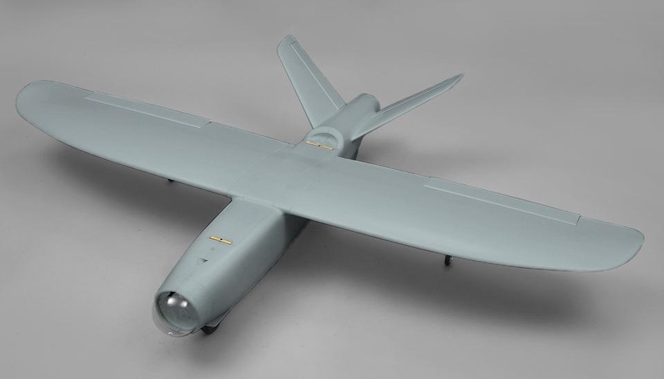 5.1.2. Fixed wing Figure 4. Fixed Wing UAS Design The fixed wing UAS operates similar to a traditional airplane.