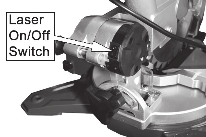 THE LASER GUIDE Your saw is fitted with a laser guide to assist with accurate cutting.