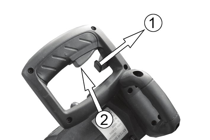 Release the slide rail lock, and push the saw head back to the rear position. 3. Retighten the slide rail lock. 4.