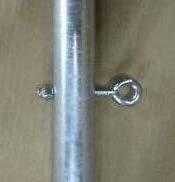 e) Assembly of ring nut Stick from the inside ring nuts M8 x 50