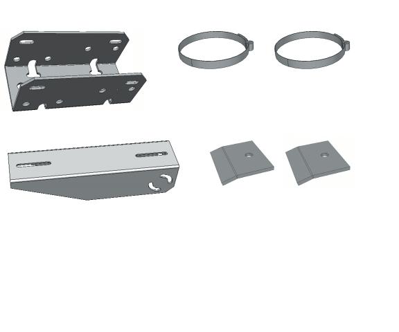 various models of our Side of Pole mount and ship with necessary hardware: Bracket Banding Arm
