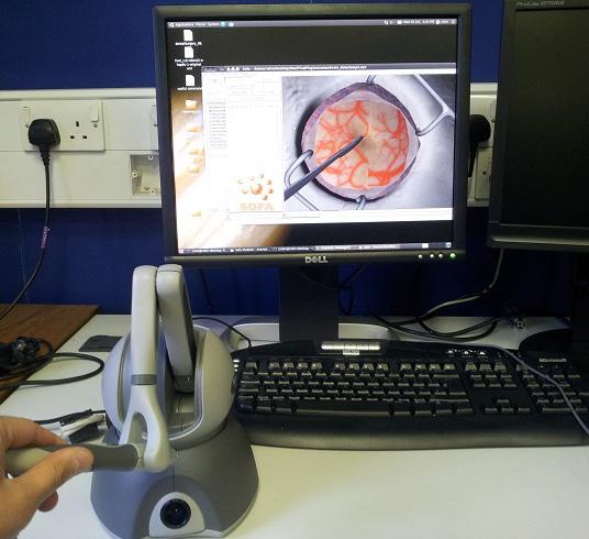 The user is able to position and insert a catheter through the brain of a virtual 3D patient to puncture the ventricles.
