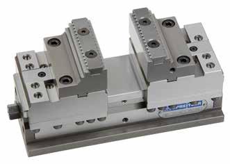 + Over % less setup costs + Large clamping range due to reversible top jaws + Centering accuracy ±0.