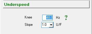 A2.2 - Underspeed 1 2 Factory setting: 48 Hz for 50 Hz 58 Hz