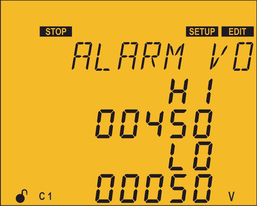 5.20.- VOLTAGE ALARMS In this point the phase-phase voltage thresholds above which the overvoltage alarm (E05) and the no voltage alarm (E06) should be triggered can be configured.