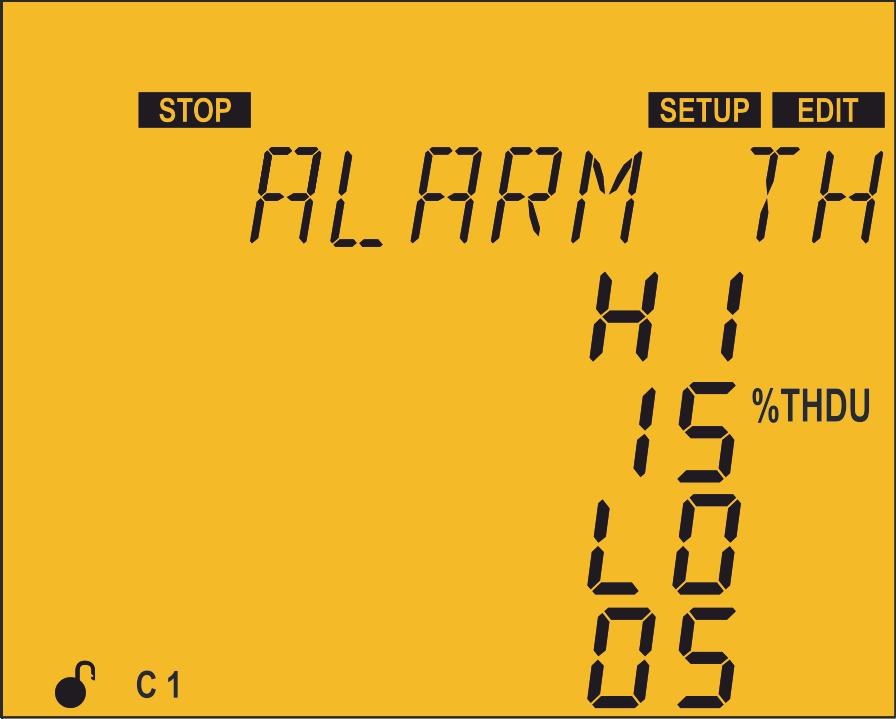 5.22.- VOLTAGE THD ALARM In this point the thresholds above which the Voltage THD alarm (E08) is activated can be configured. alarm must be enabled ( 5.19.