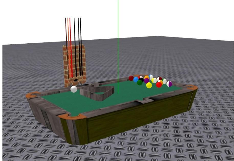 Design of the proposed haptic authoring tool 40 Figure 3.13: A pool game in web haptic player authoring tool. It is rendered by the web haptic player as a simple pool game.