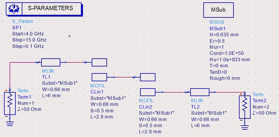 ADS Schematic Standard components; e.g.