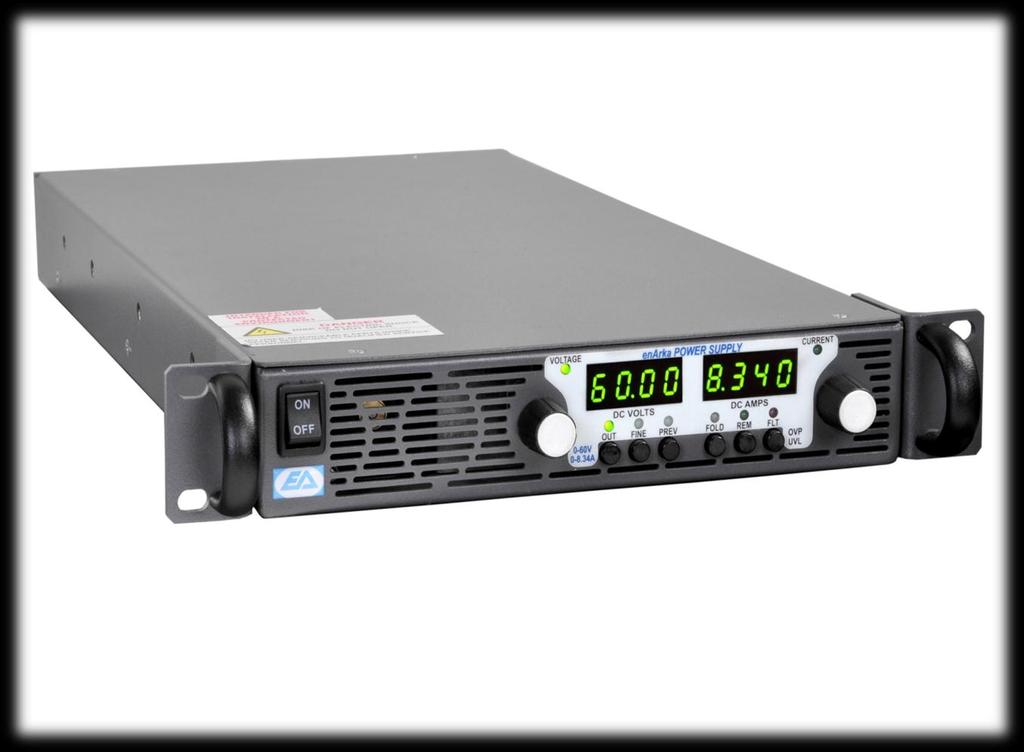 AUM FAMILY Programmable DC Power Supplies 500W O/P Power 1U Half-Rack Front Panel Encoder & Tactile Switch Inputs 4-Digit Displays for V & I RS-485 & CAN Interface