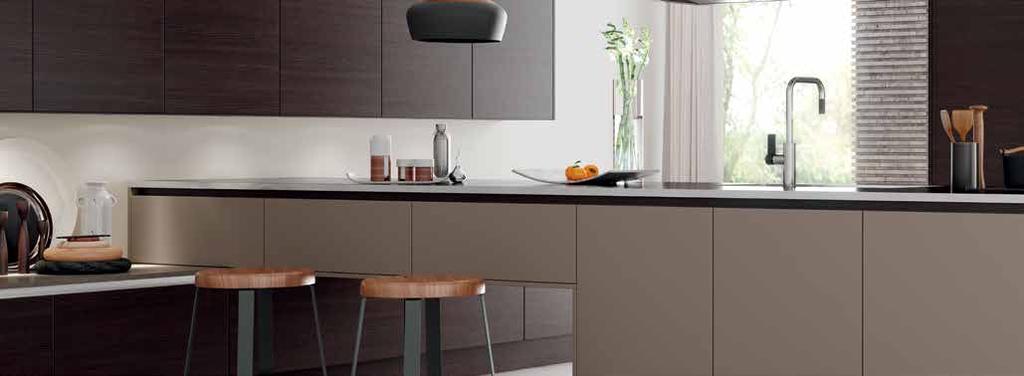 Sierra H Line Sierra is available in a range of textured colours that add a modern twist to any kitchen design when mixed with other gloss or matt ranges.