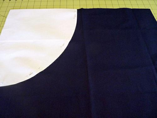 At Your Sewing Machine & Ironing Board Bib pocket 1. Find the 11" x 9" bib pocket rectangle.