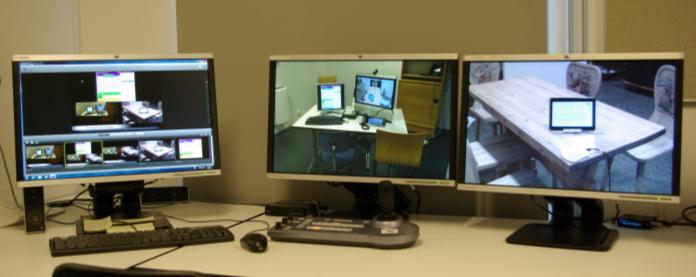 Furthermore, a separate microphone and loudspeaker allow communication of the test persons with the test staff in the Control- and Observation Room independently from a test session.
