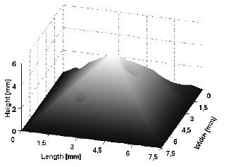 73 Fig. 2 b): Simulated sample object for the CDH The deformation applied to both objects was 5 µm. In Fig.