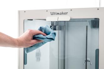 Clean the nozzles While using the Ultimaker S5, material can get stuck to the outside of the nozzles and degrade.