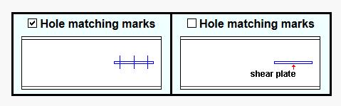 Scribing Options Hole matching marks-