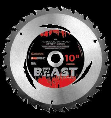 TITANIUM CARBIDE TIPPED BLADES NON-COATED BEAST RIP BLADES These blades combine expansion slots and heat vents, to reduce heat and increase