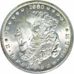 Well struck and blast white. The design features are frosted and the fields have nice depth............... #231971 $495.00 1878-8TF. PCGS. MS-64. PL. Strong proof-like surfaces on both sides.