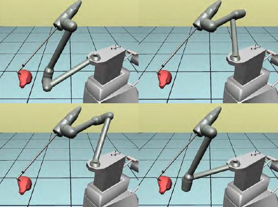 all possible configurations of the robot to reach a certain tool tip position and orientation through a
