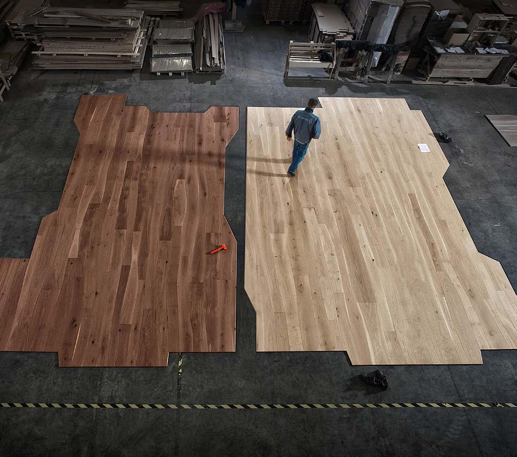 NO TWO ARE ALIKE Our floors are manufactured in limited editions and are always custom-made.