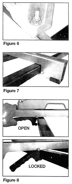 8. Attach the two machine mounts to the tool using 5/16"-18 x 2 1/2" carriage bolts (K) at each tool mounting point. See Fig. 6.