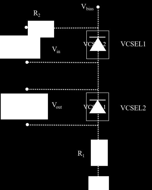 Figure 4.1. Schematic of the serially coupled VCSELs device.