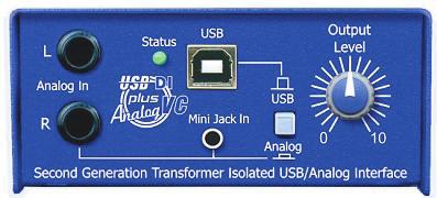 -- USB DI Plus VC USB or Analog in, BAL stereo out with output