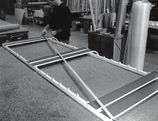 Step 4B Lay out the beams on a bench or on an even floor. Align crimp of panel with beam. Refer to step 2.
