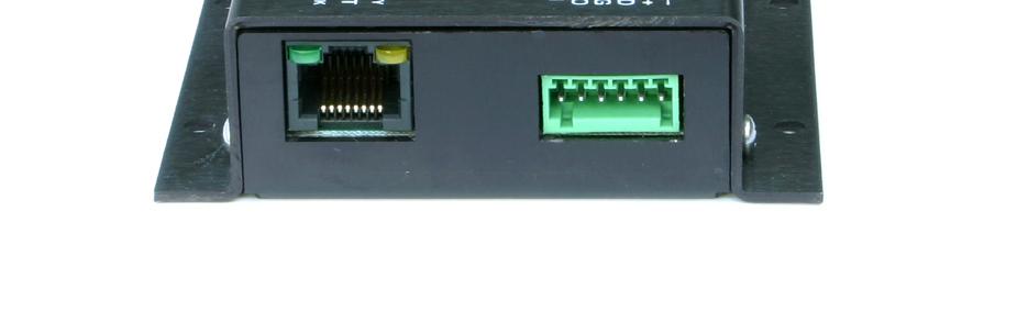 On the DN-2400EP, this connector also supports IEEE 802.3af Mode B Power over Ethernet. RJ-45 Ethernet Connector Pin Name I/O Description 1 TX+ O Ethernet positive differential output.