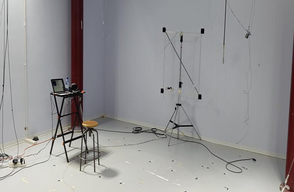 EXPERIMENTAL RESULTS Y Z X Door - Grid with the 4 loudspeakers: in the middle of the back wall of the camera - At the foot of the line joining the two left speakers is the origin of the