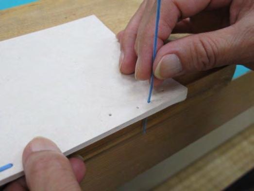 1-2 Inner Binding (To make it easier to see, a blue paper string is used