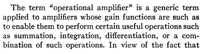 Seminal source for Operational Amplifier notation: Seminal source introduced a fundamentally