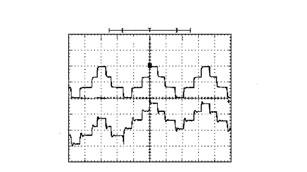 magnitude and wave shape with common this motor/inverter system. Figure 9 (top trace) mode voltage wave shape to deduce bearing contains a typical common mode voltage wave current activity, and shape.