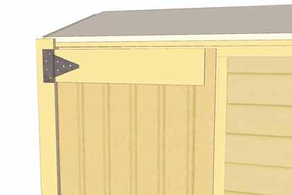 Use a shingle to shim the door at bottom to help position door evenly.