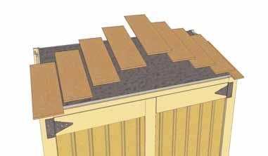 When first 5 1/2 wide x 16 long Shingle is correctly aligned, nail down to Plywood Roof