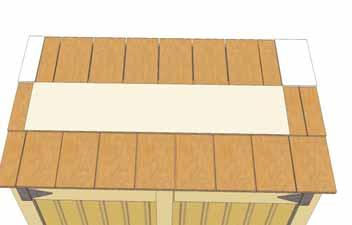 Position and attach 3rd row of outside Shingles as per Step 30.