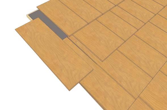 Place and attach second L Shingle (5 wide) in line with 2nd row of