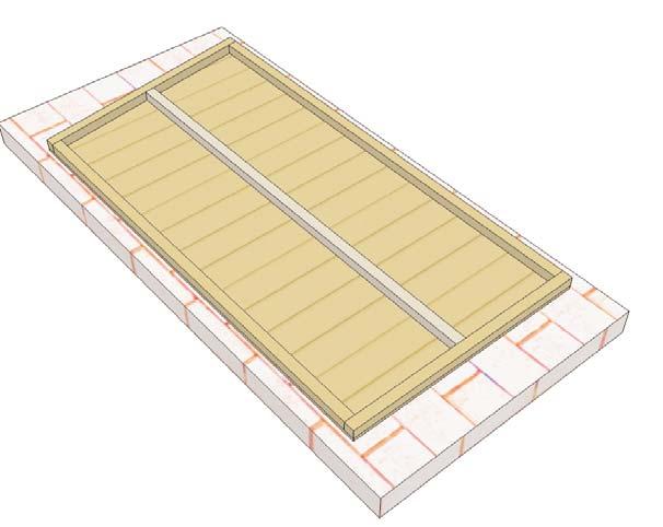 Use a level to confirm and shim floor joists as required.