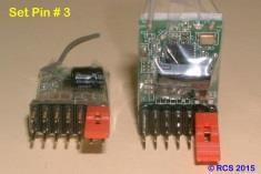 To change Pin 1 (Ch # 1) To change Pin 2 (Ch # 4) To change Pin 3 (Ch #3) Put the small bind plug on PINS 4 & 5 (Throttle).