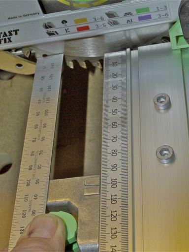 With both the rear and front sections of the parallel guides mounted on your guide rail, it is now time to calibrate everything to the metric scales.
