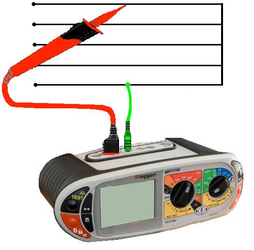 5.5 Switch probe (SP5) In the CONTUNUITY/RESISTANCE mode all measurements can be made with the remote switch probe (SP5). Tests are automatic and do not require the TEST button to be pressed.