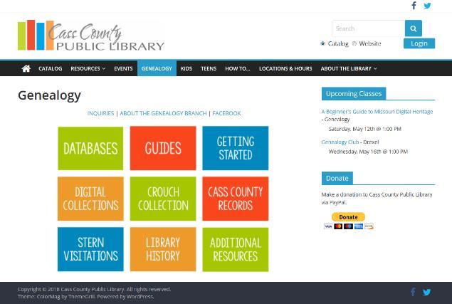 A BEGINNER S GUIDE TO MISSOURI DIGITAL HERITAGE Cass County Public Library Genealogy Branch About Missouri Digital Heritage Missouri Digital Heritage is an ongoing collaborative project, initiated in