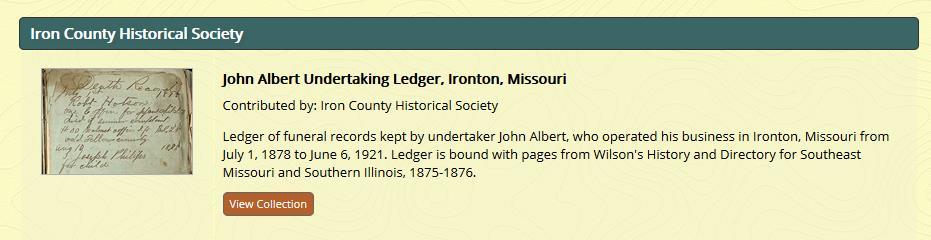 Collections on Missouri Digital Heritage Missouri Digital Heritage has a wealth of resources that casual users may not be aware of.