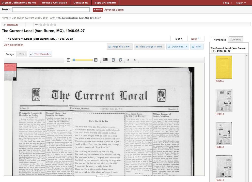 Keyword Search: to locate keywords and names in the text of the newspaper. Search by Date: to search for specific issues of the newspaper i.e. helpful when searching for obituaries.
